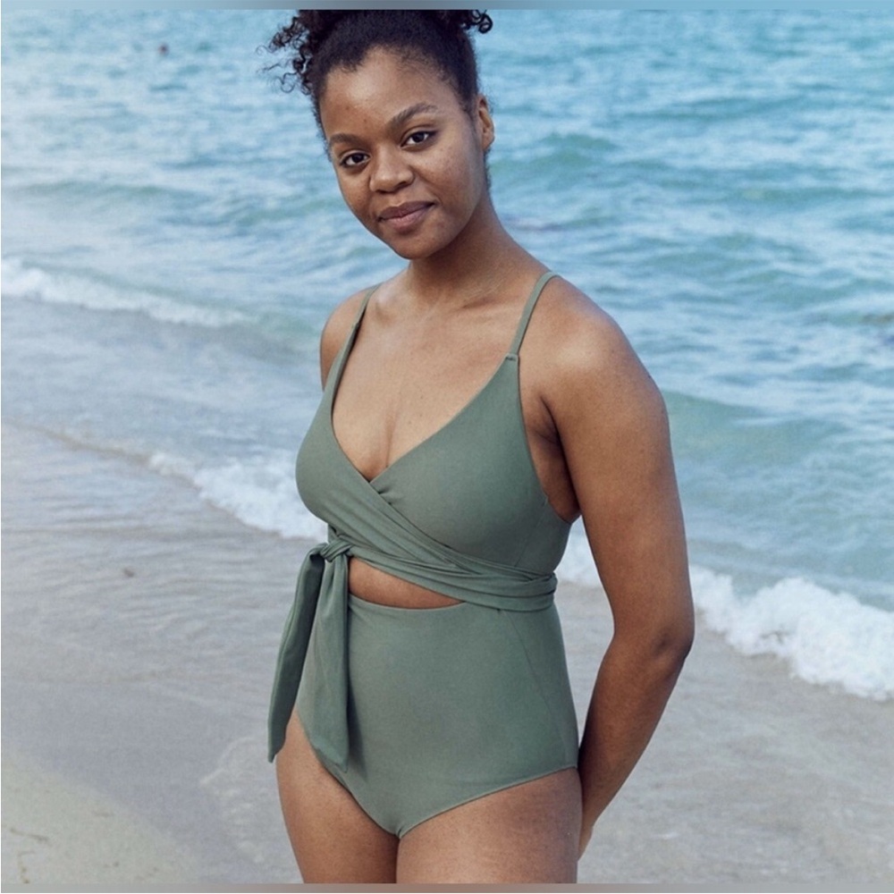 aerie Wrap One Piece Swimsuit